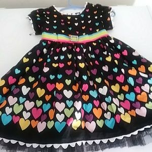 Girls Rainbow Heart Dress